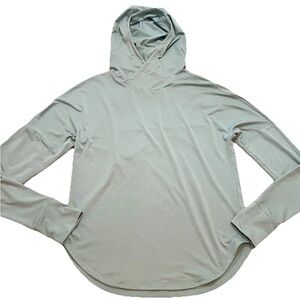 REI Sahara Shade Hoodie Womens M Blue UPF 50 Pullover Thumb Holes Lightweight